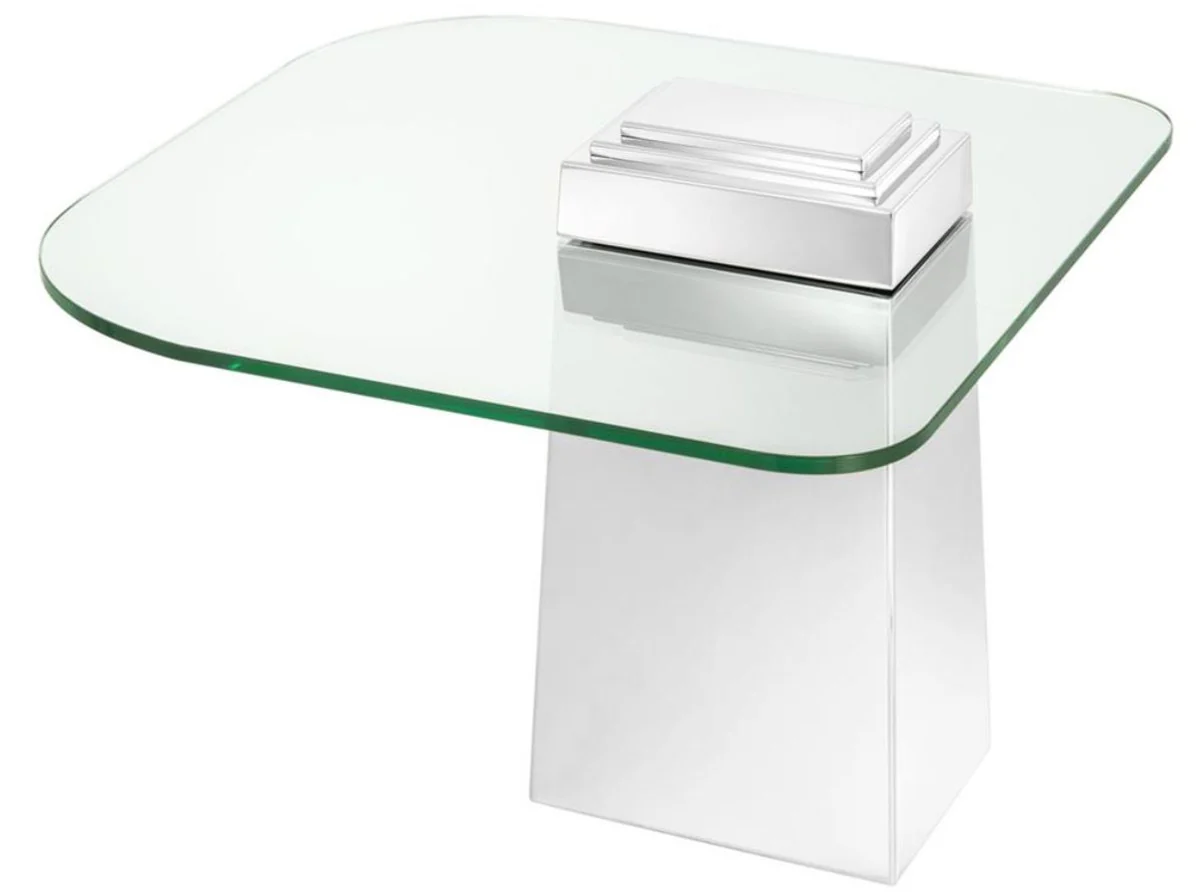 Luxus Beistelltisch Silber 65 x 65 x H. 51 cm - Luxus Qualität