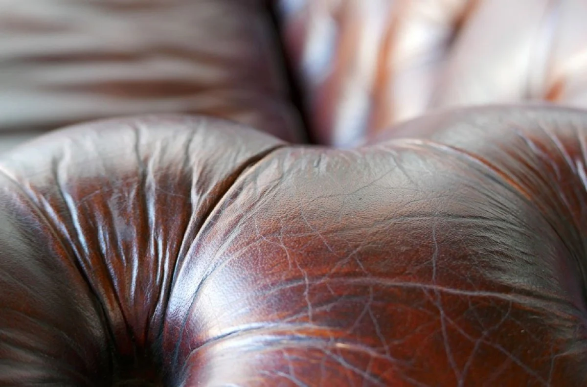 Luxus Chesterfield Leder Sofa 240 x 100 x H. 80 cm - Verschiedene Farben - Echtleder Wohnzimmer Sofa - Chesterfield Wohnzimmer Möbel