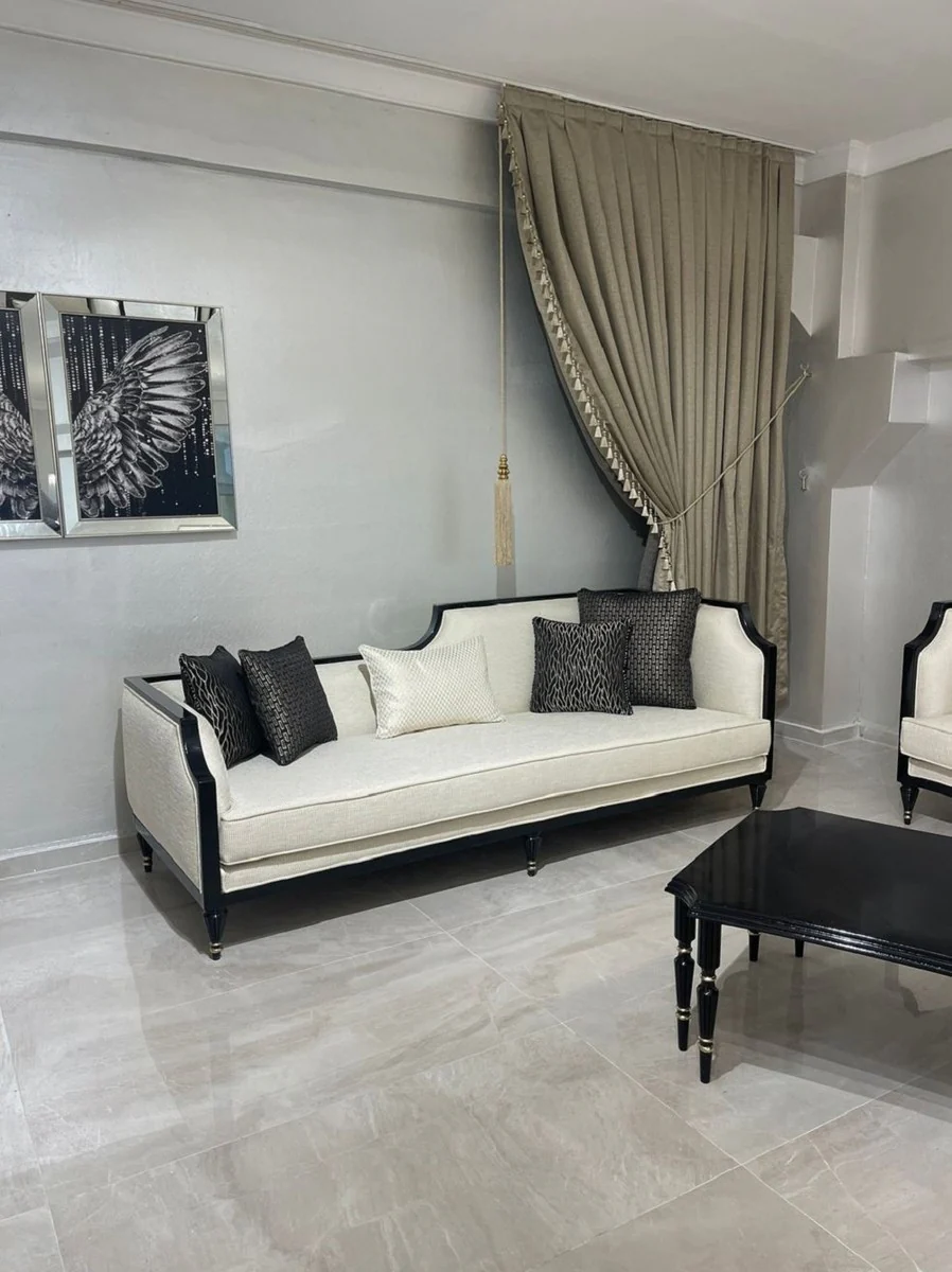 Luxus Art Deco Couchtisch Schwarz / Gold - Rechteckiger Wohnzimmertisch - Wohnzimmer Möbel - Art Deco Möbel - Luxus Möbel - Luxus Einrichtung - Wohnzimmer Einrichtung