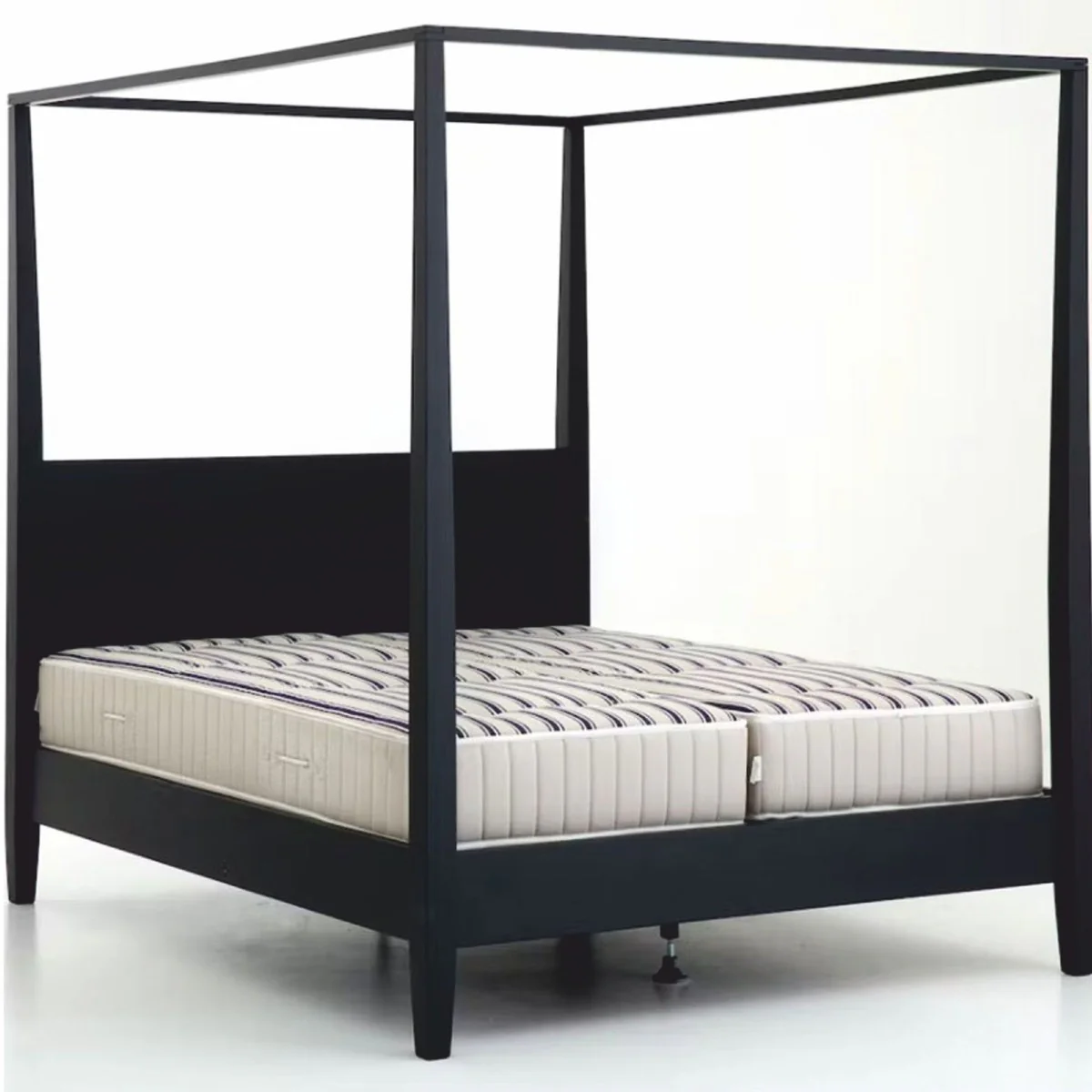 Landhausstil Himmelbett Schwarz - Verschiedene Größen - Schlafzimmer Möbel