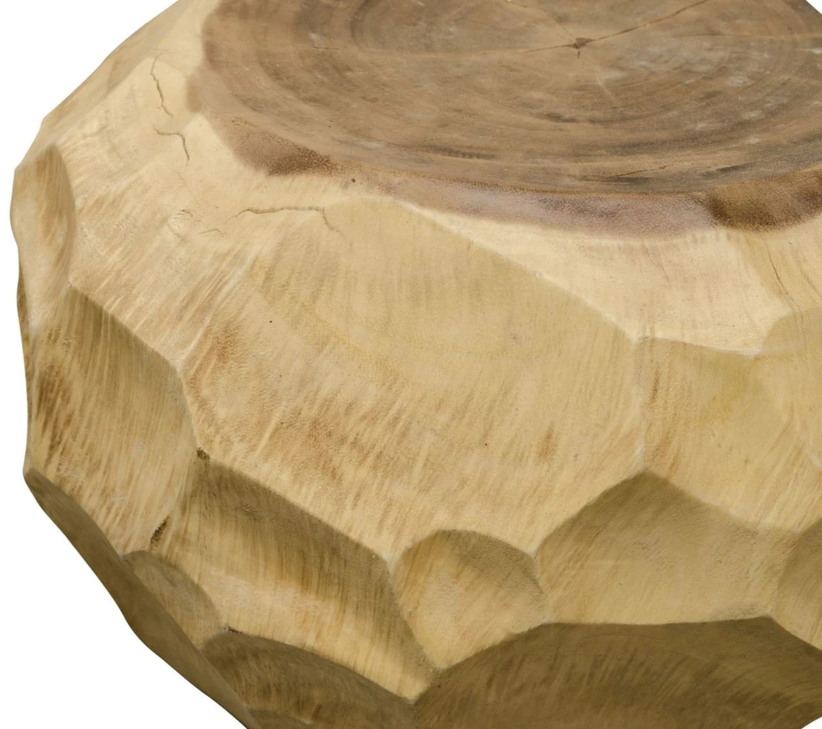 Luxus Wohnzimmer Beistelltisch Naturfarben - Designer Wohnzimmermöbel