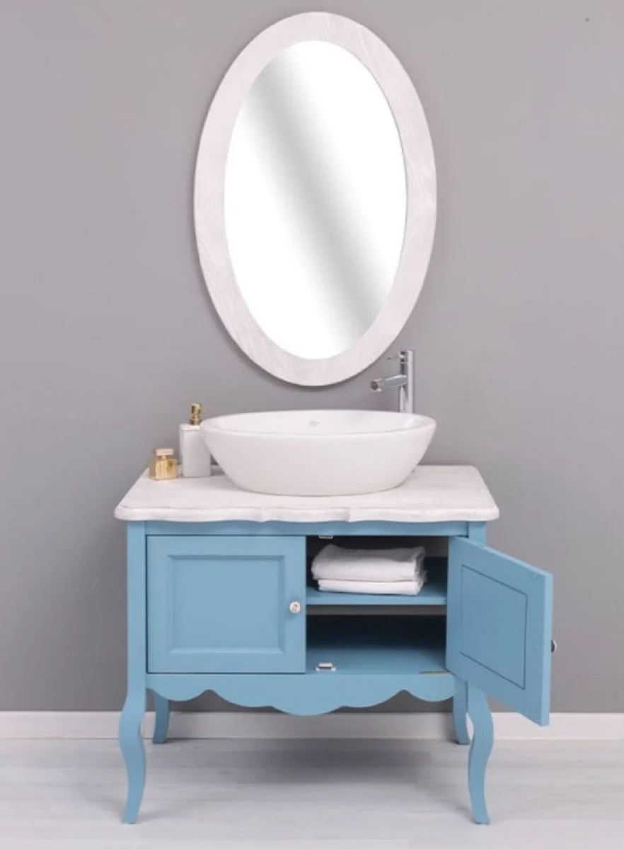 Landhausstil Badezimmer Set Hellblau / Hellgrau - Landhausstil Badezimmer Möbel