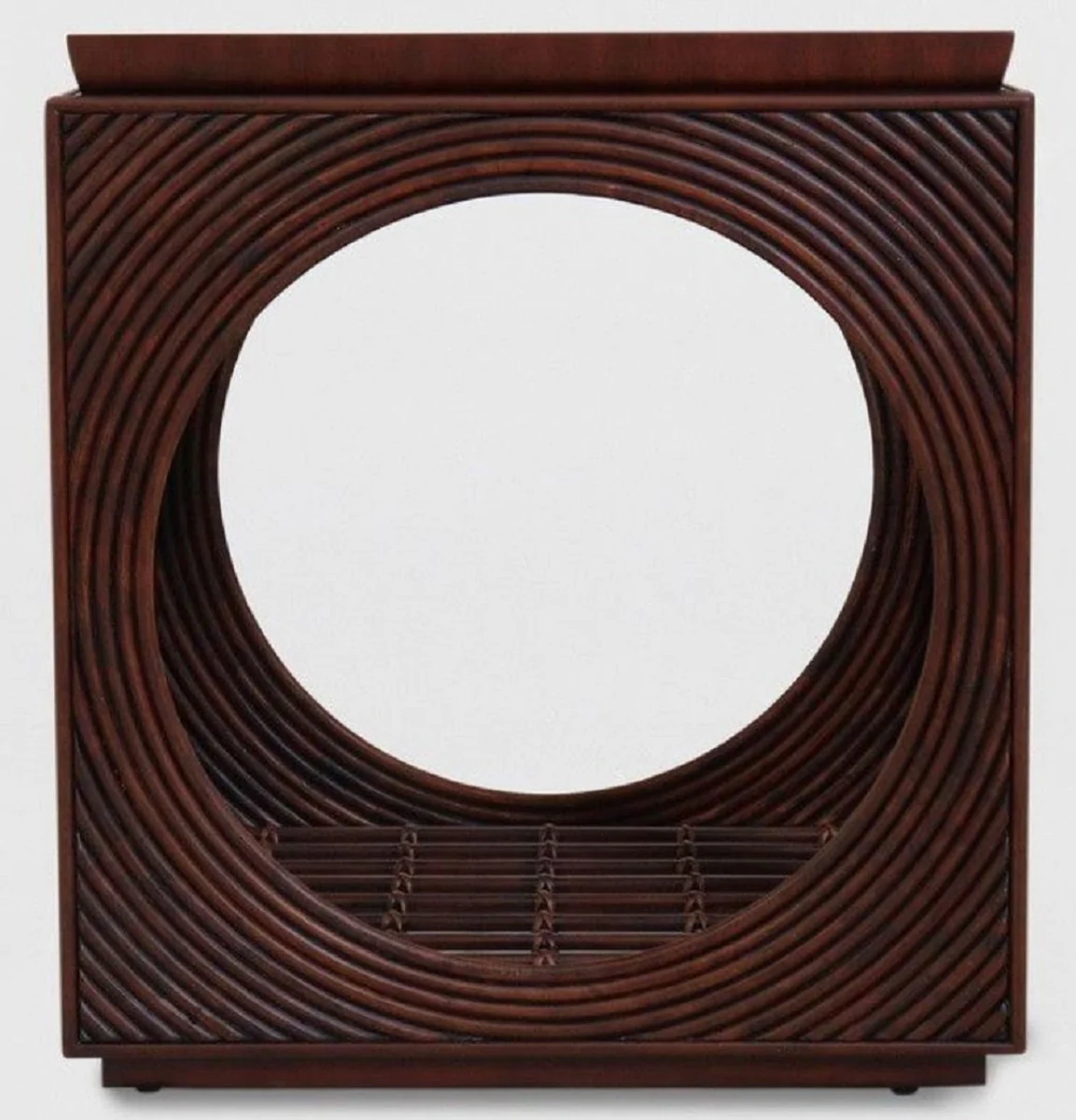 Luxus Mahagoni Beistelltisch in Würfelform Dunkelbraun 50 x 50 x H. 55 cm - Wohnzimmer Möbel - Luxus Qualität