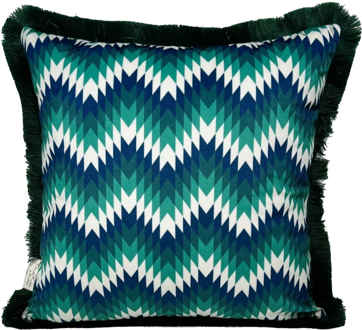 Frida Kahlo by Luxus Deko Kissen mit Strass Steinen Grün / Bunt