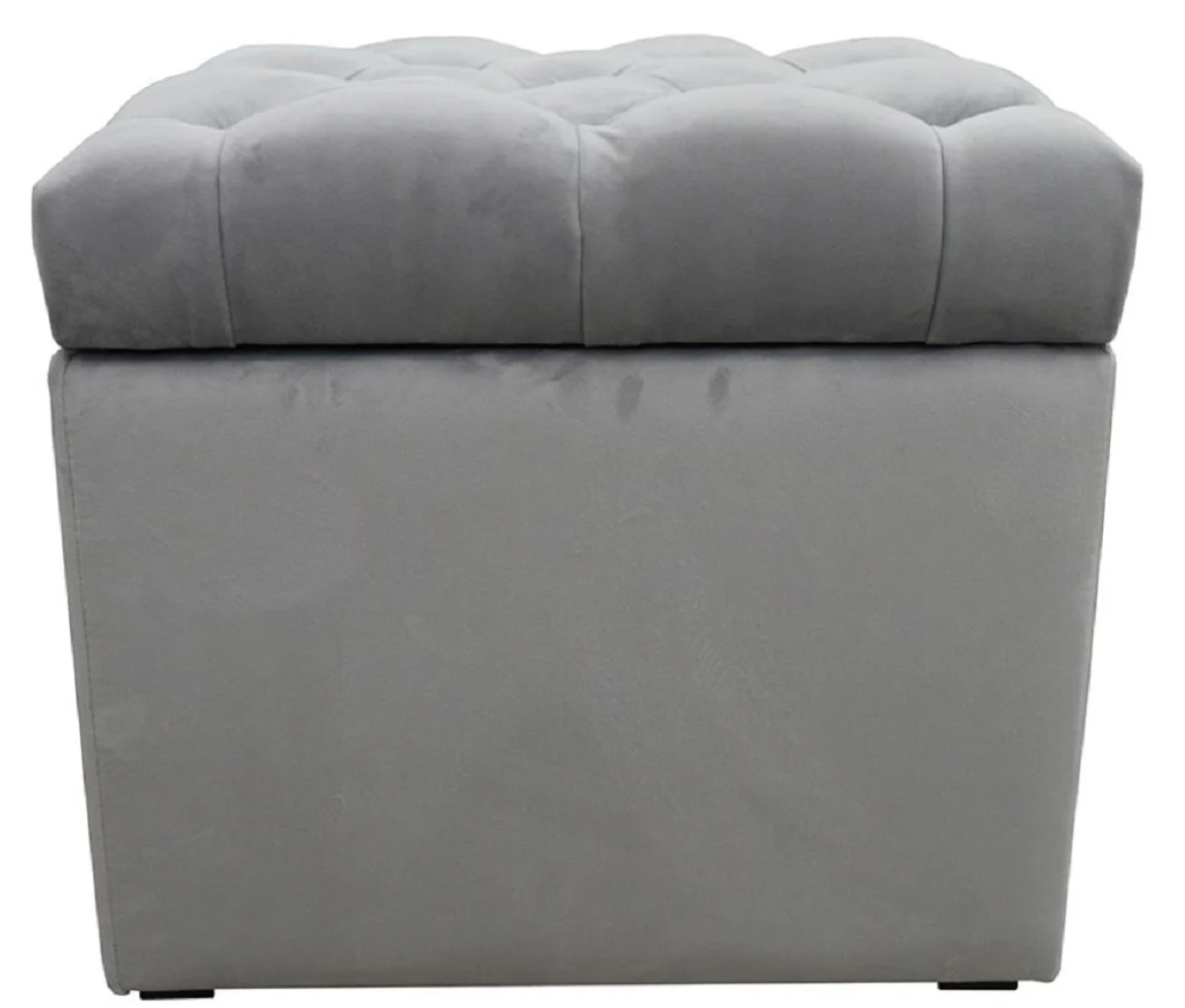 Luxus Chesterfield Truhe mit Sitzfläche 50 x 50 x H. 48 cm - Verschiedene Farben - Gepolsterter klappbarer Hocker - Hocker Truhe - Luxus Qualität