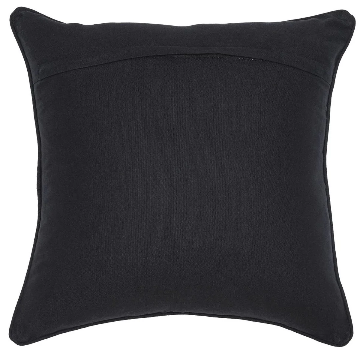 Luxus Deko Kissen Schwarz / Gold 50 x 50 cm - Edles Zierkissen mit elegantem Muster - Luxus Qualität - Hotel Kollektion