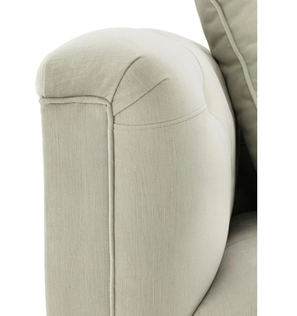 Luxus Sofa Hellgrau Schwarz - Wohnzimmer Möbel