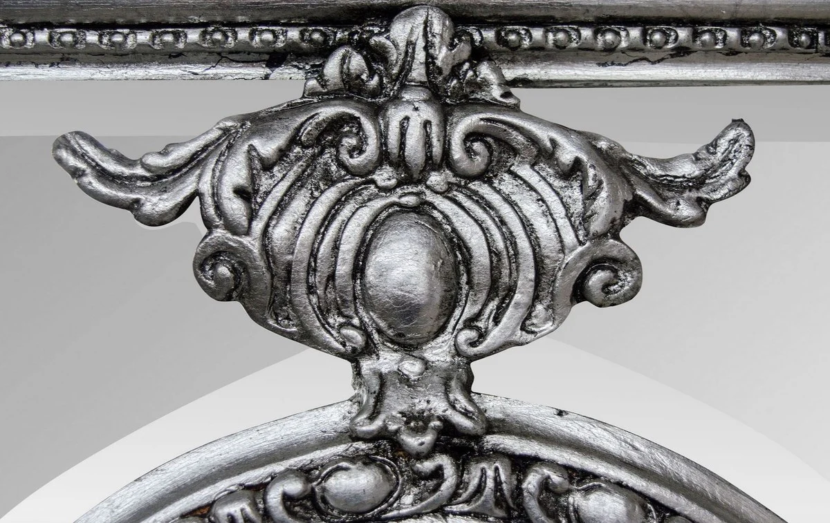 Antik Stil Spiegel / Wandspiegel Silber 118 x H. 207 cm - Barock Wohnzimmer Möbel