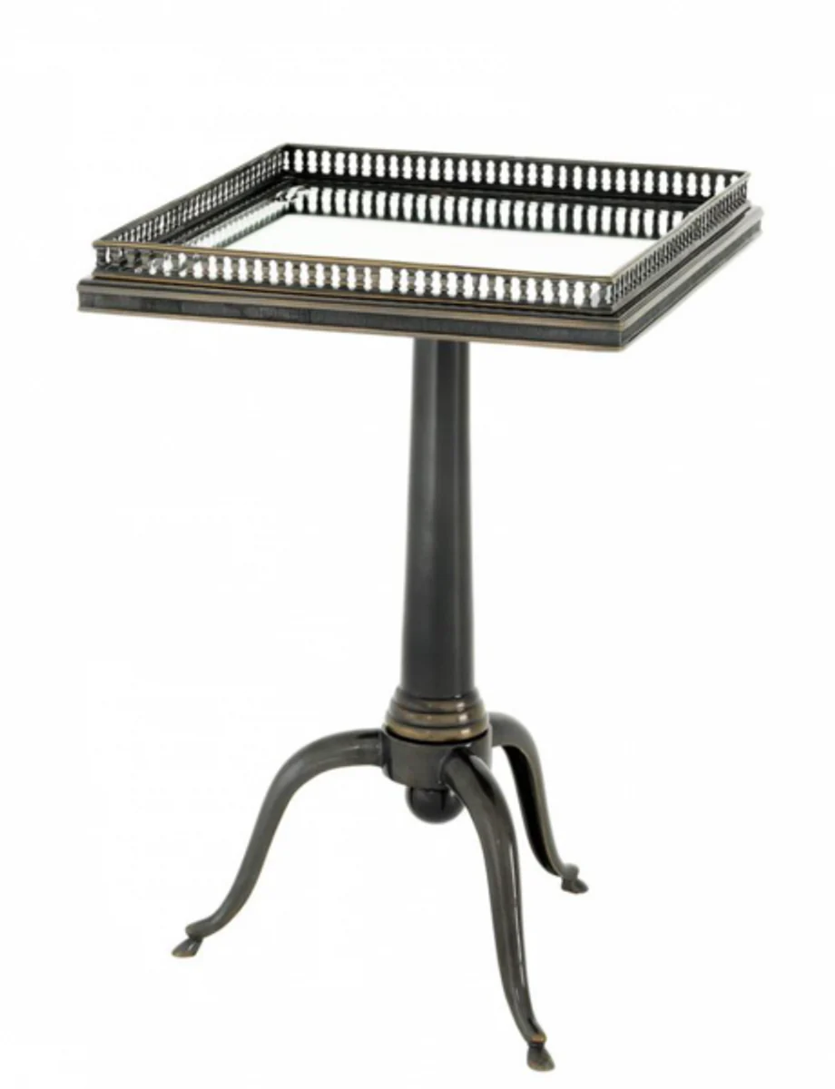 Luxus Art Deco Designer Beistelltisch Anthrazit - Hotel Tisch Möbel