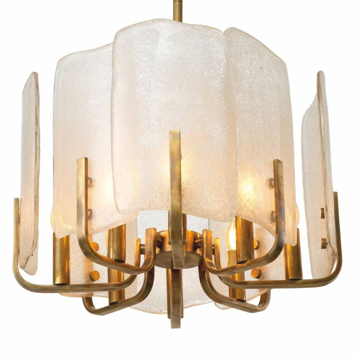 Luxus Kronleuchter Vintage Messing 53 x 52 x H. 42 cm - Luxus Qualität