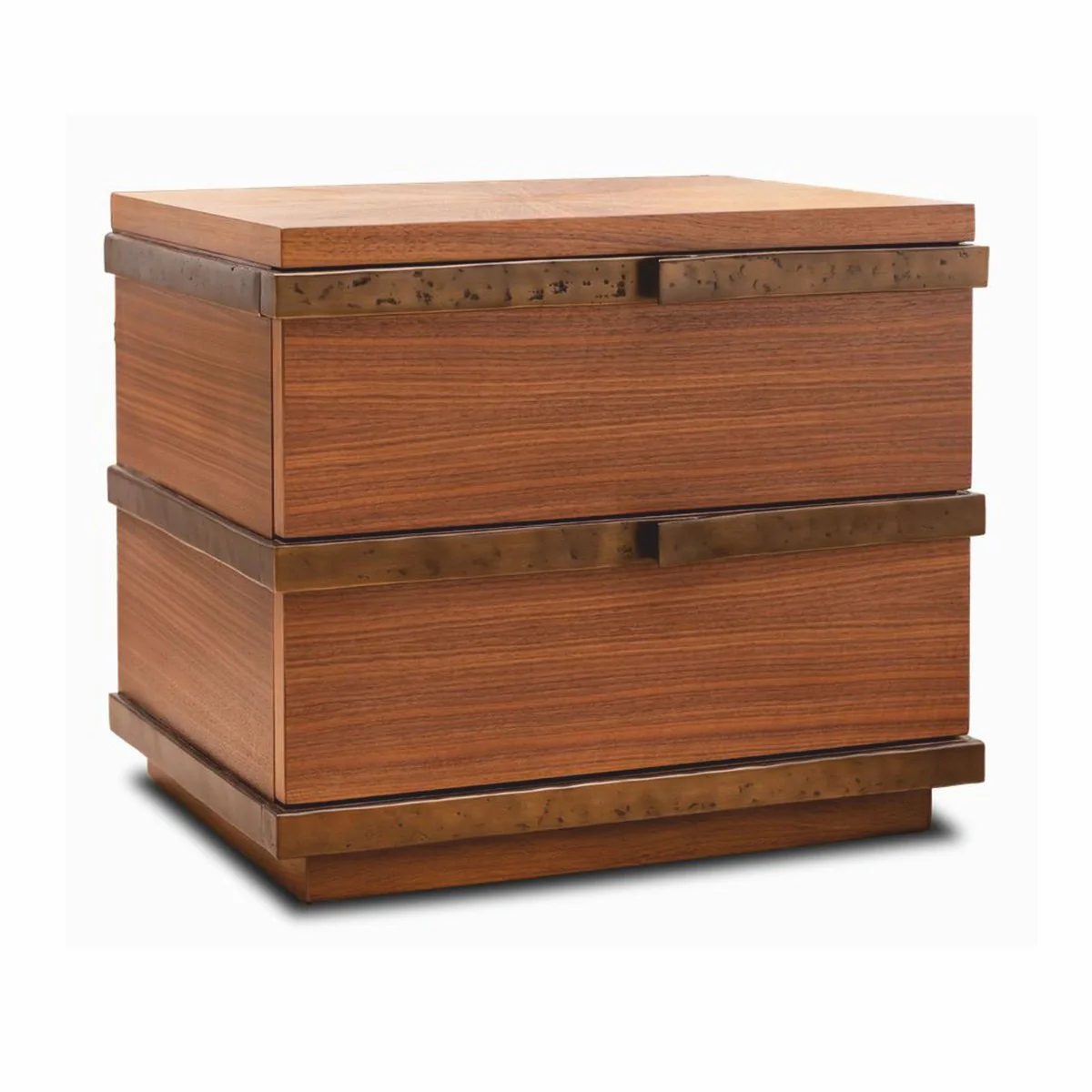 Luxus Nachtkommoden Set Braun / Bronze - Hotel & Schlafzimmer Möbel