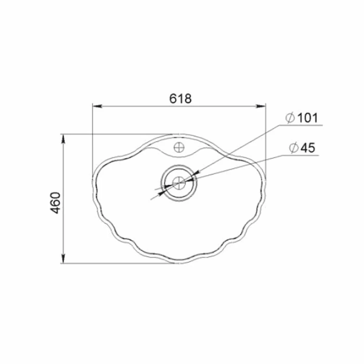Luxus Waschbecken Schale in Muschelform Hochglanz Weiß 61,8 cm