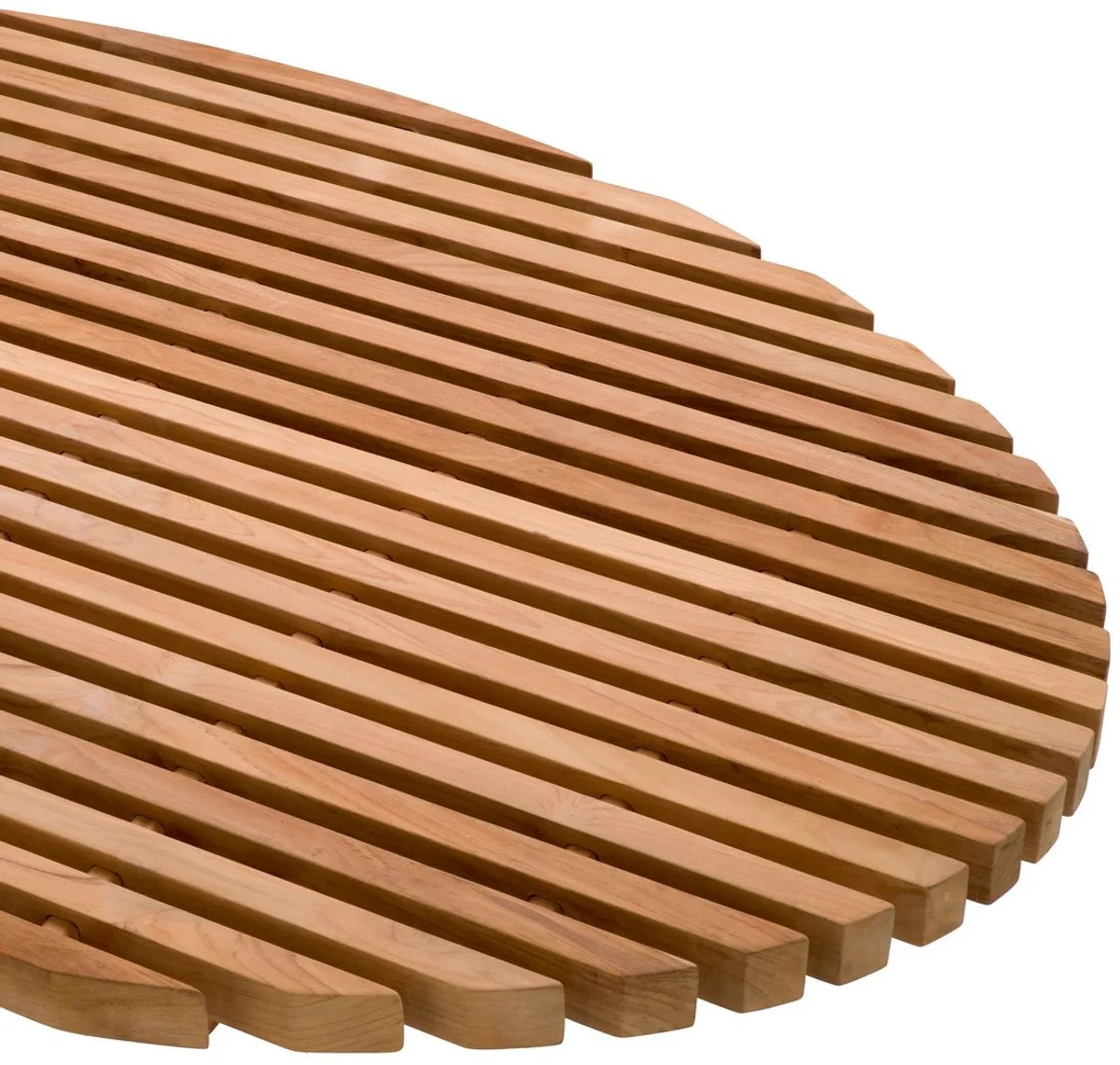 Luxus Teak Couchtisch Naturfarben 170,5 x 99,5 x H. 21,5 cm - Ovaler Teakholz Wohnzimmertisch - Teakholz Wohnzimmer Möbel - Massivholz Möbel - Luxus Möbel - Luxus Einrichtung