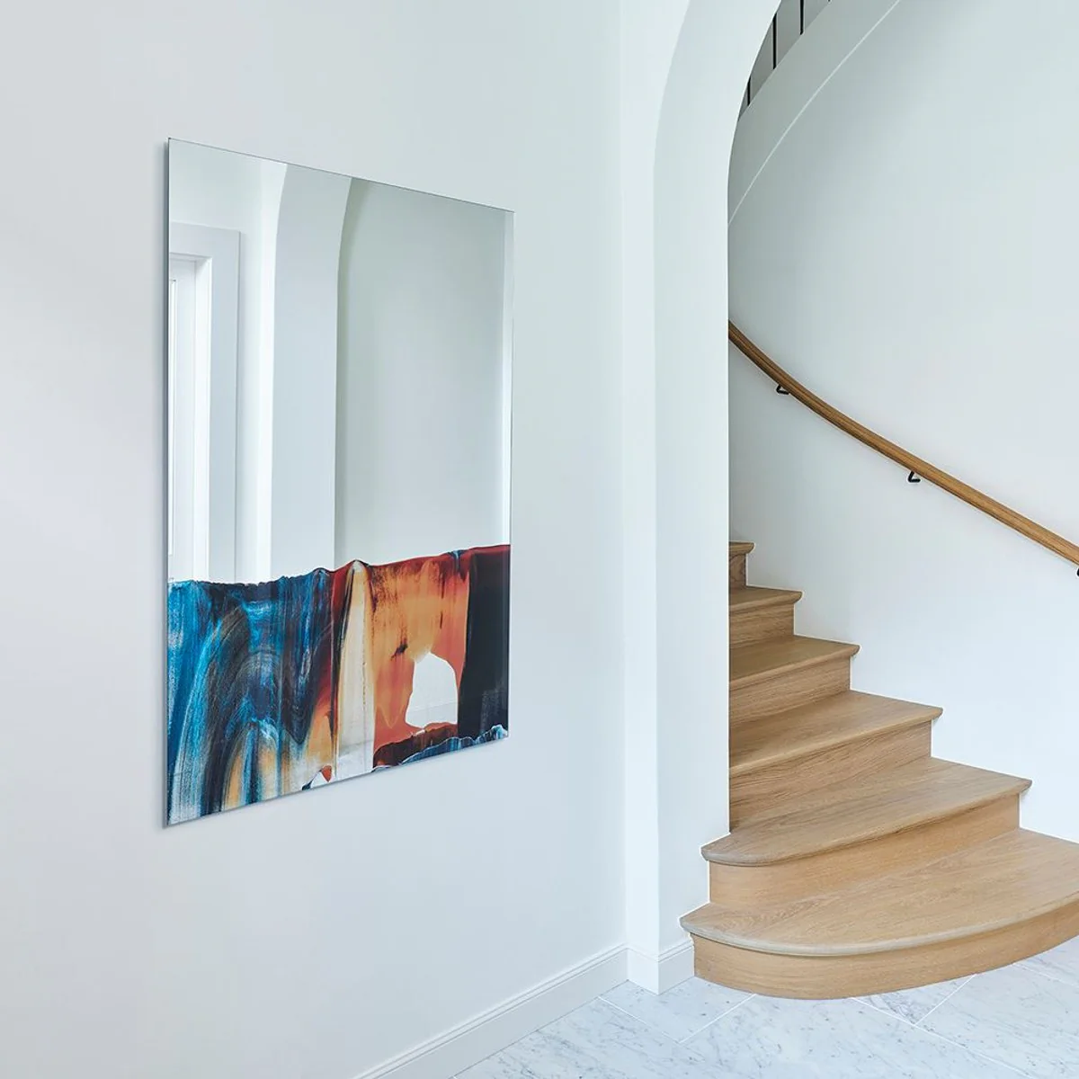 Luxus Wandspiegel Mehrfarbig 80 x 2,5 x H. 120 cm - Rechteckiger Wohnzimmer Spiegel - Schlafzimmer Spiegel - Badezimmer Spiegel - Garderoben Spiegel - Luxus Kollektion