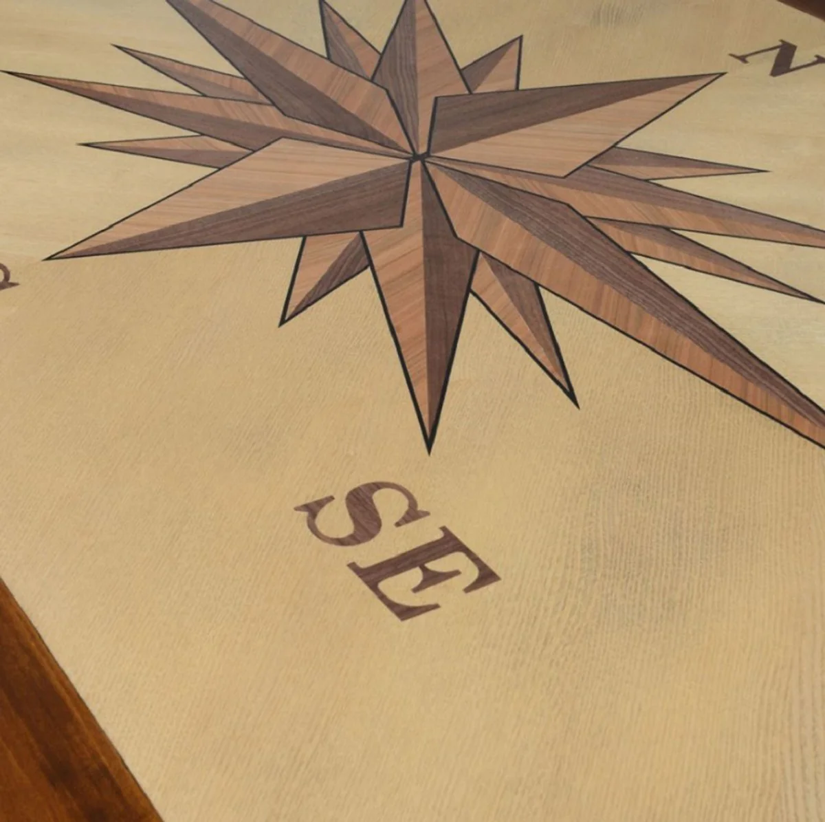 Luxus Vintage Stil Esstisch Naturfarben / Braun / Schwarz 240 x 120,5 x H. 77,5 cm - Rechteckiger Massivholz Esszimmertisch - Esszimmer Möbel - Vintage Stil Möbel - Luxus Möbel