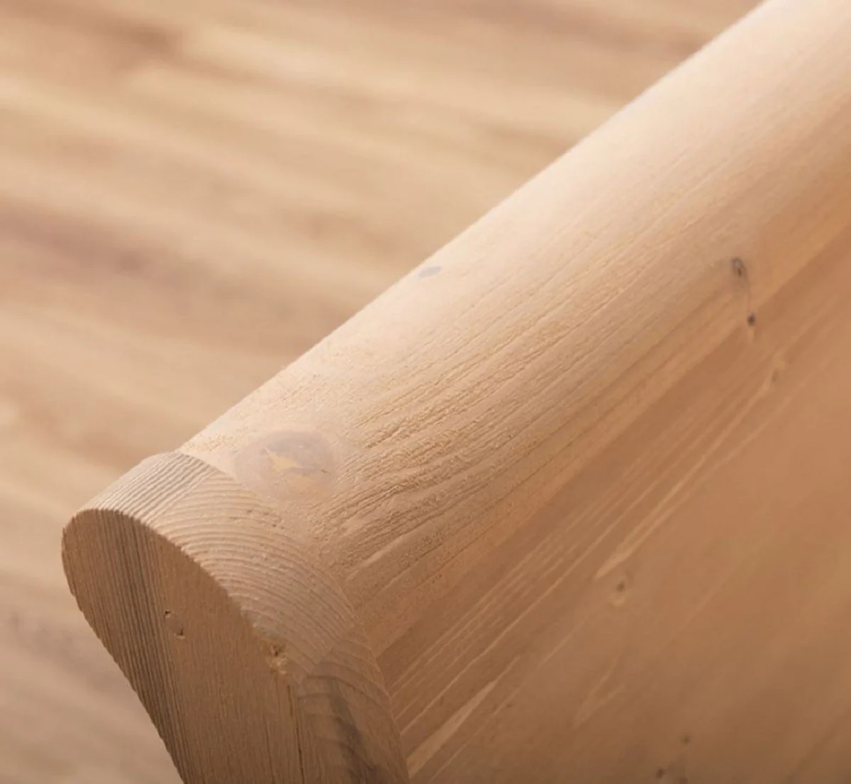 Landhausstil Bett Naturfarben 90 x 200 x H. 121 cm - Massivholz Einzelbett - Schlafzimmer Möbel im Landhausstil - Massivholz Schlafzimmer Möbel - Landhausstil Möbel