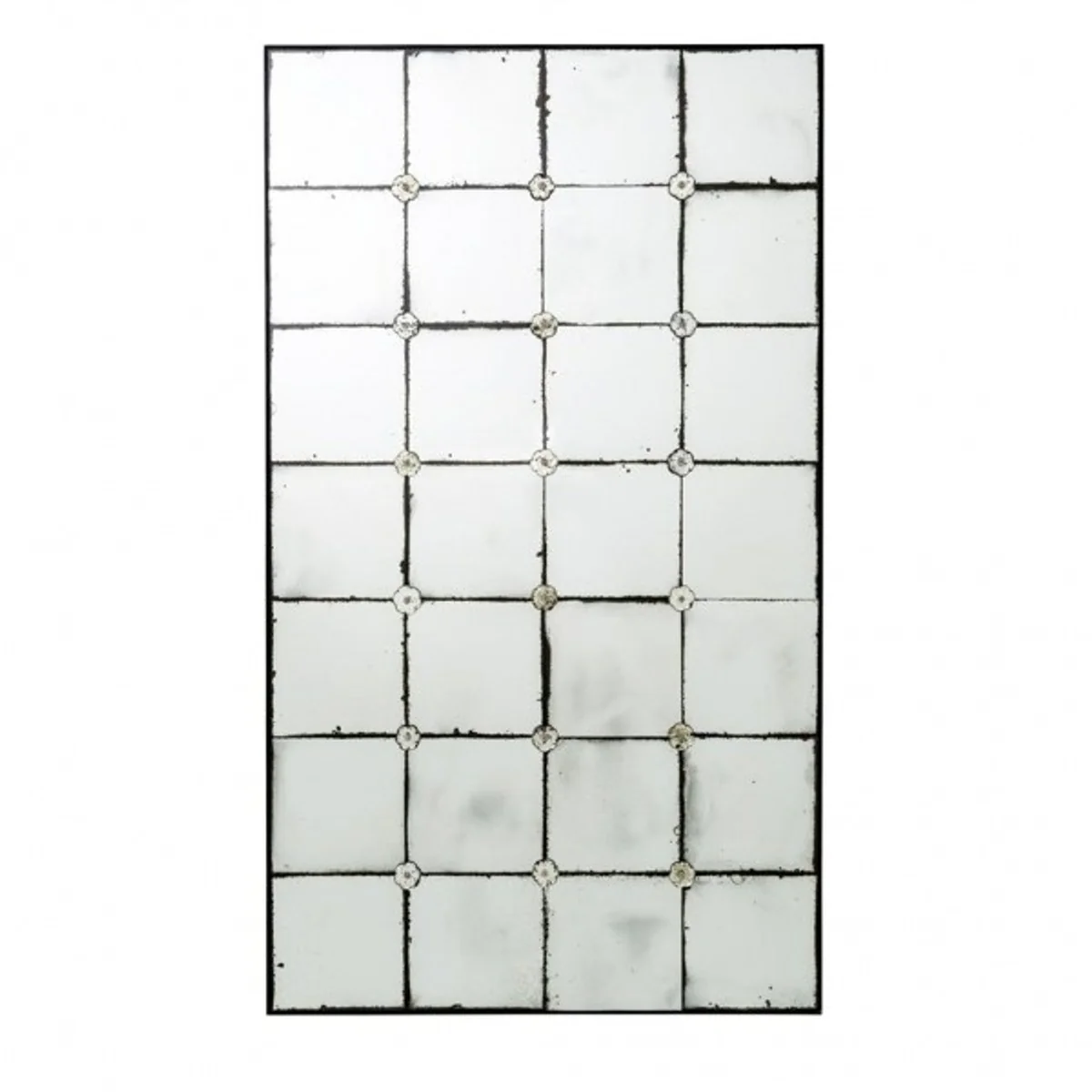 Vintage Wandspiegel Squares Antik Stil Glas 80 x H140 cm - Hotel & Restaurant Einrichtung Art Deco
