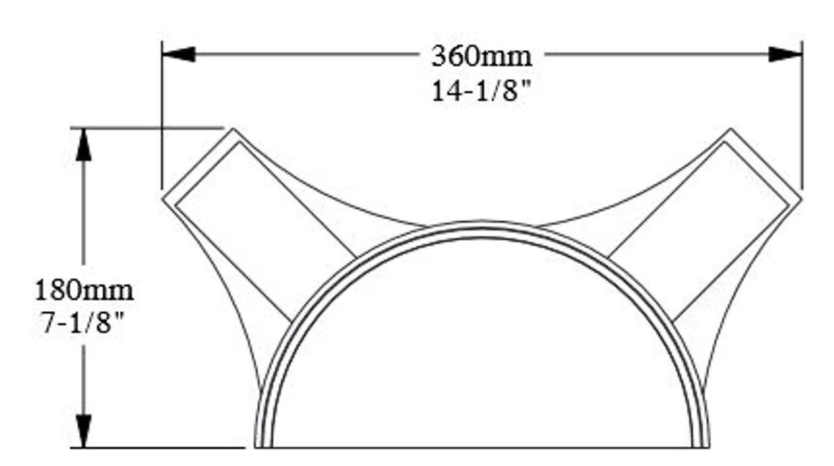 Barock Zierelement Säulen Kopfteil Weiß 36 x 18 x H. 30 cm - Prunkvolle Wanddeko - Barock Deko