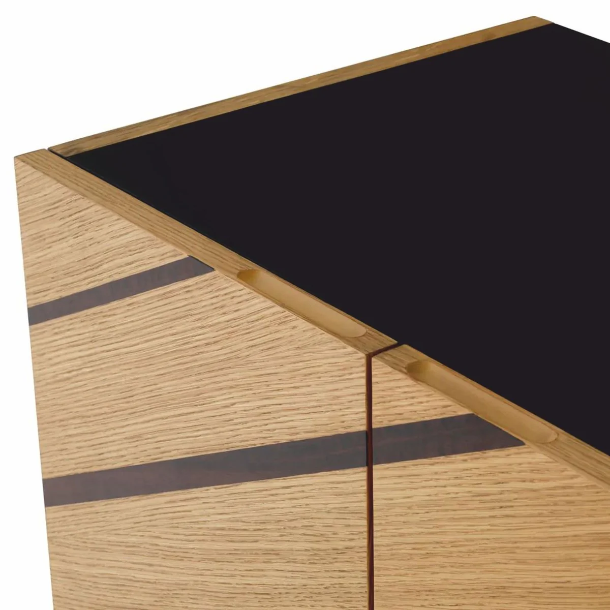 Luxus Barschrank Naturfarben / Dunkelbraun / Bronze H. 175 cm - Bar Möbel