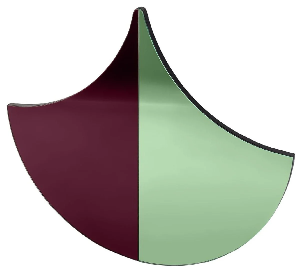 Designer Wandspiegel Lila / Grün 70 x 3 x H. 62 cm - Garderobenspiegel - Wohnzimmer Spiegel - Luxus Qualität - Designer Möbel