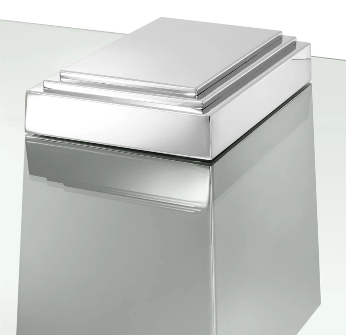 Luxus Couchtisch / Wohnzimmertisch Silber 105 x 105 x H. 44 cm - Luxus Wohnzimmermöbel