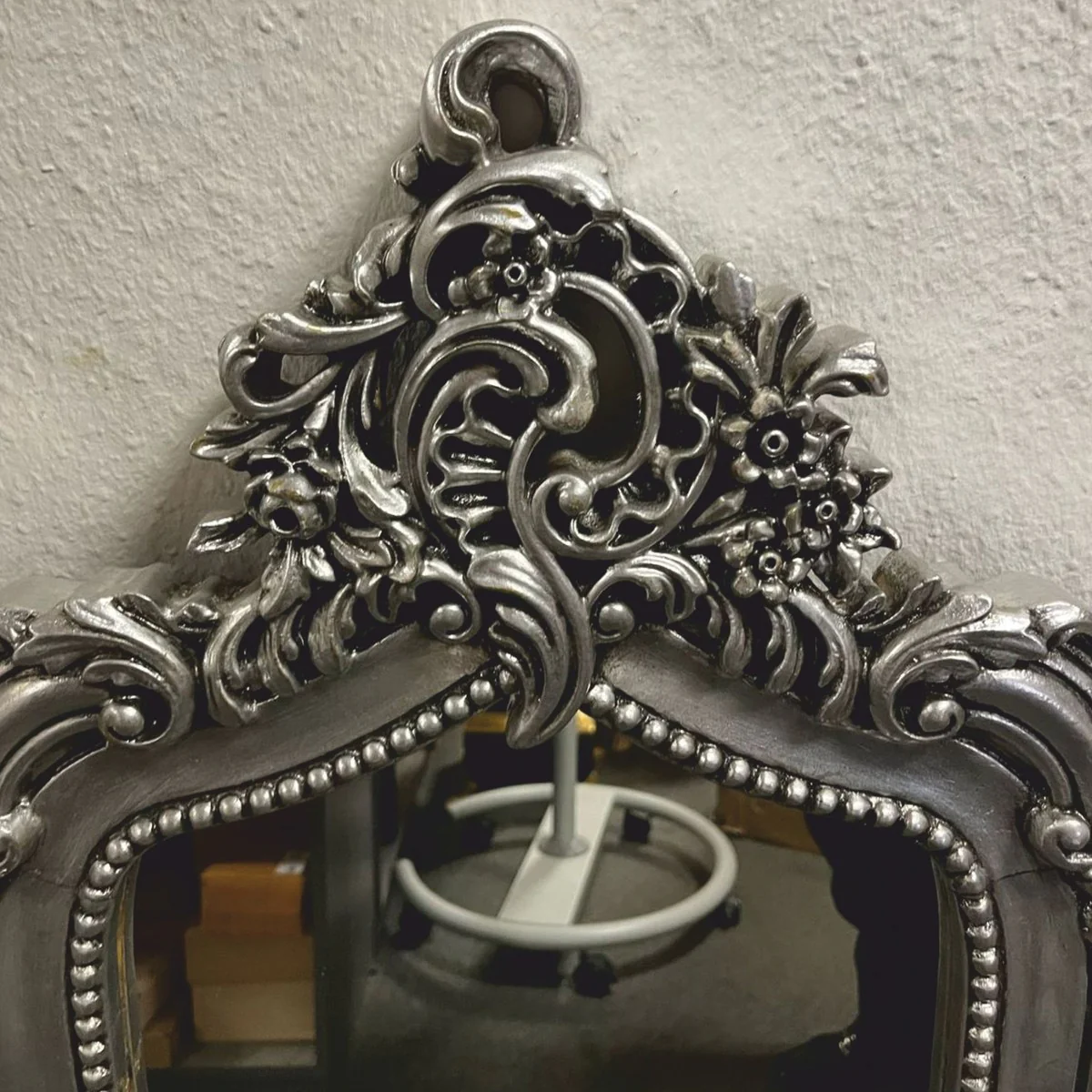 Barock Spiegel Silber H. 115 cm - Prunkvolle Barock Möbel