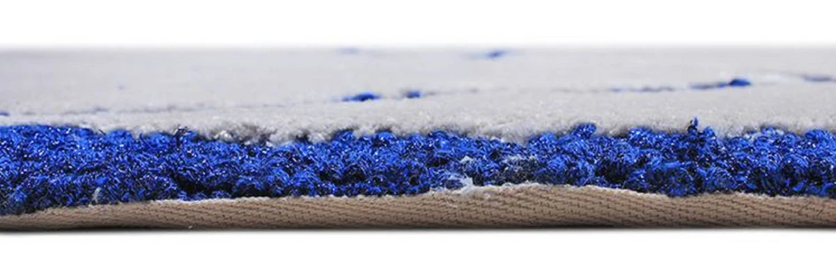 Luxus Teppich Grau / Blau 160 x 230 cm - Rechteckiger Wohnzimmer Teppich - Moderner Schlafzimmer Teppich - Luxus Interior - Luxus Qualität