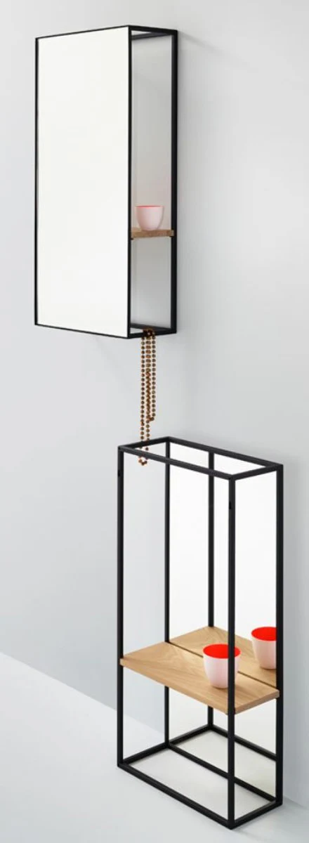 Luxus Wandspiegel mit Regal 40 x 17 x H. 80 cm - Designer Spiegel