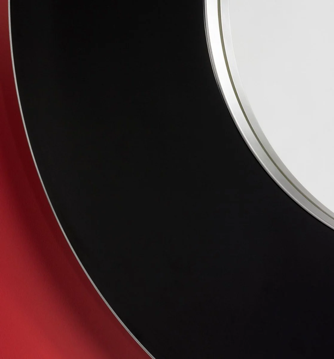 Luxus Wandspiegel Schwarz Ø 110 cm - Luxus Möbel