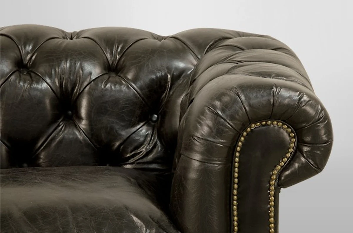 Chesterfield Luxus Echt Leder Sofa 2.5 Seater Vintage Leder von Ebony