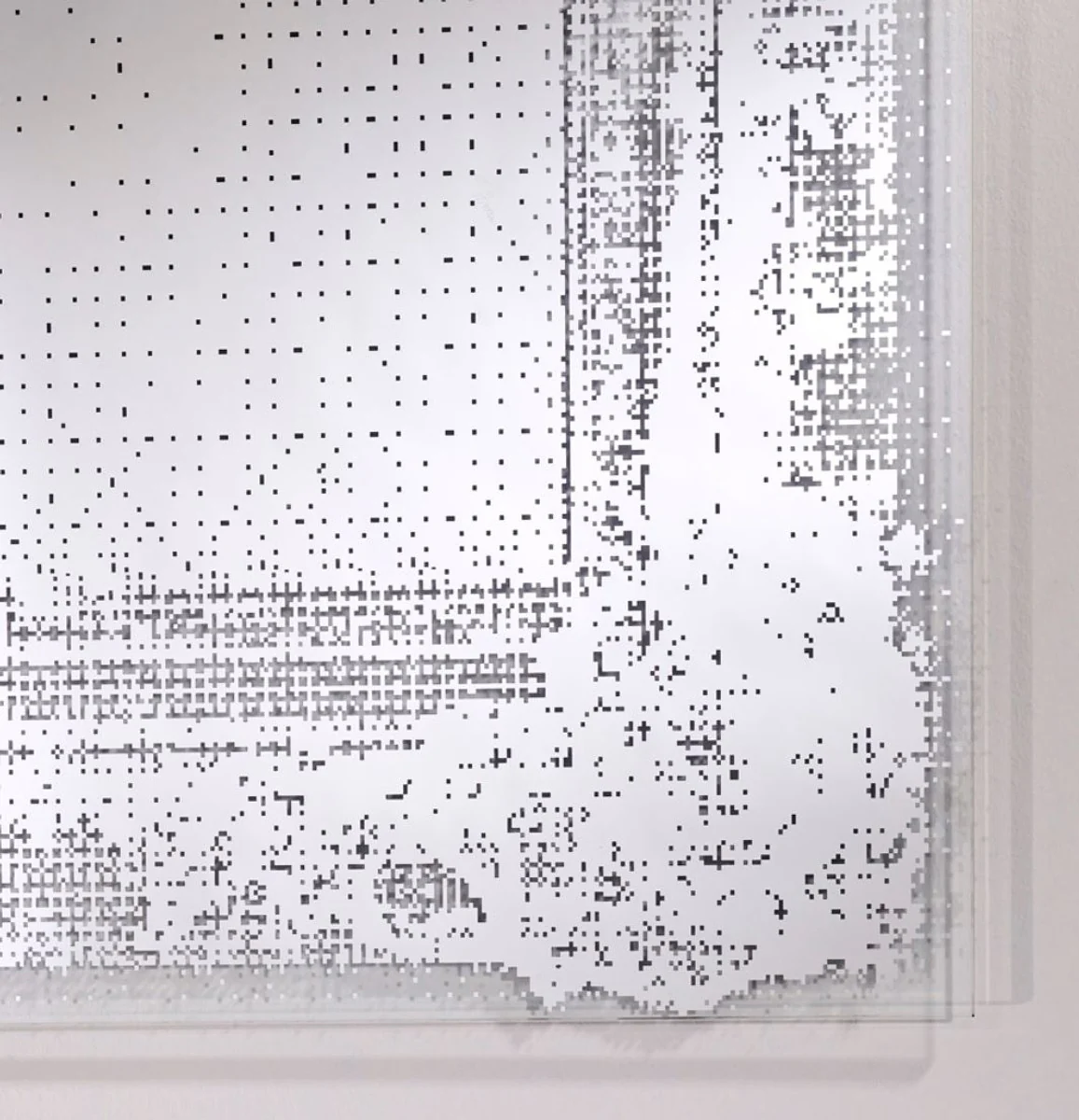 Art Deco Vintage Spiegel Silber 78 x H. 101 cm - Antik Stil Wandspiegel