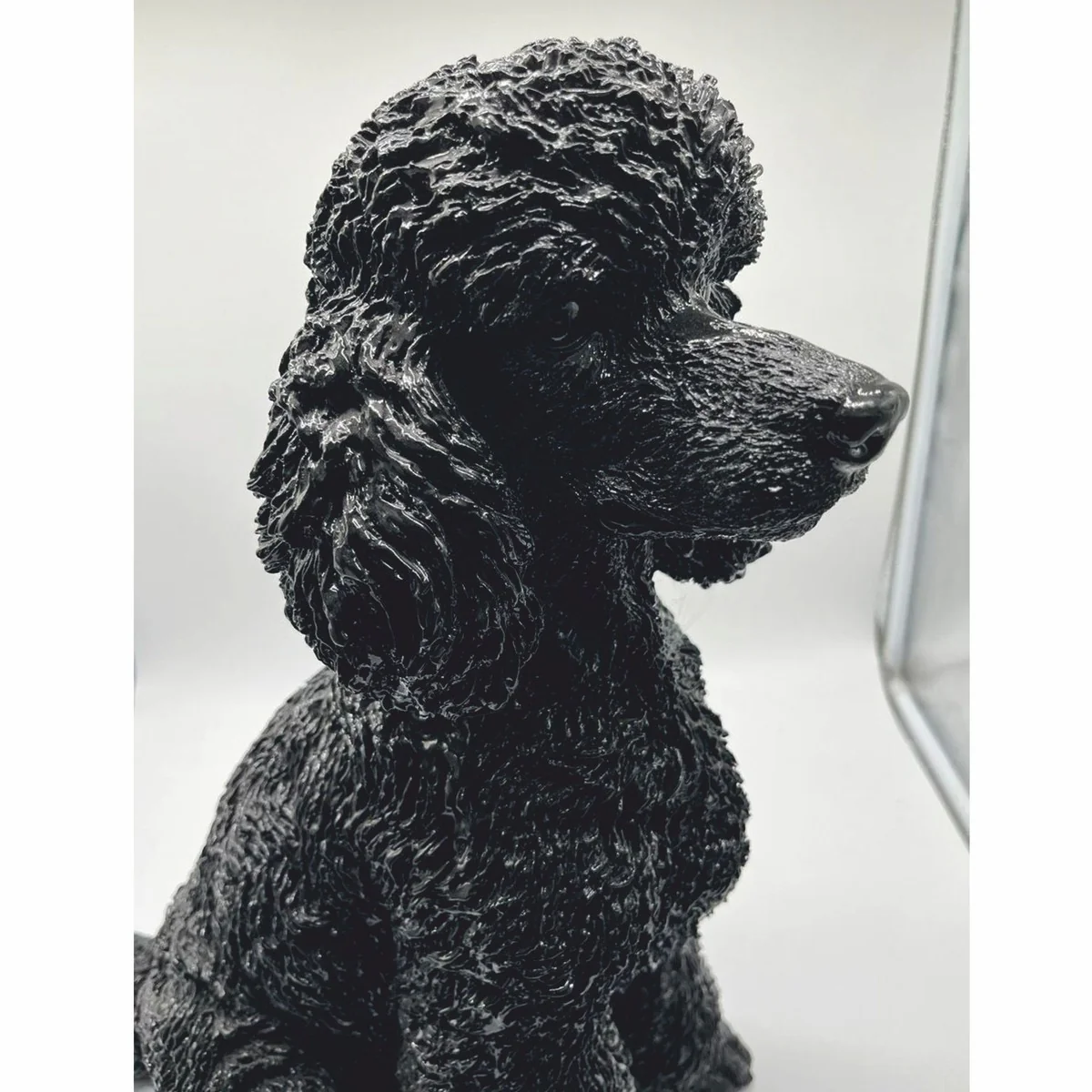 Deko Figur Hund Pudel Schwarz H. 47 cm - Deko Skulptur