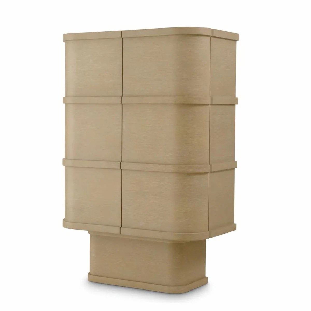 Luxus Barschrank / Weinschrank mit 2 Türen Beige H. 145,5 cm - Bar Möbel