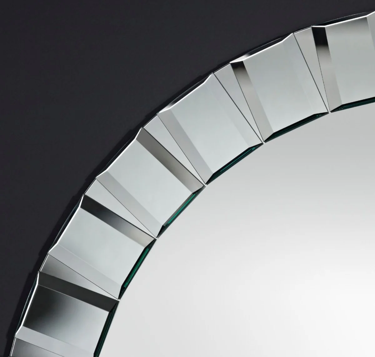 Spiegel / Wandspiegel Ø 100 cm - Luxus Wohnzimmer Accessoires