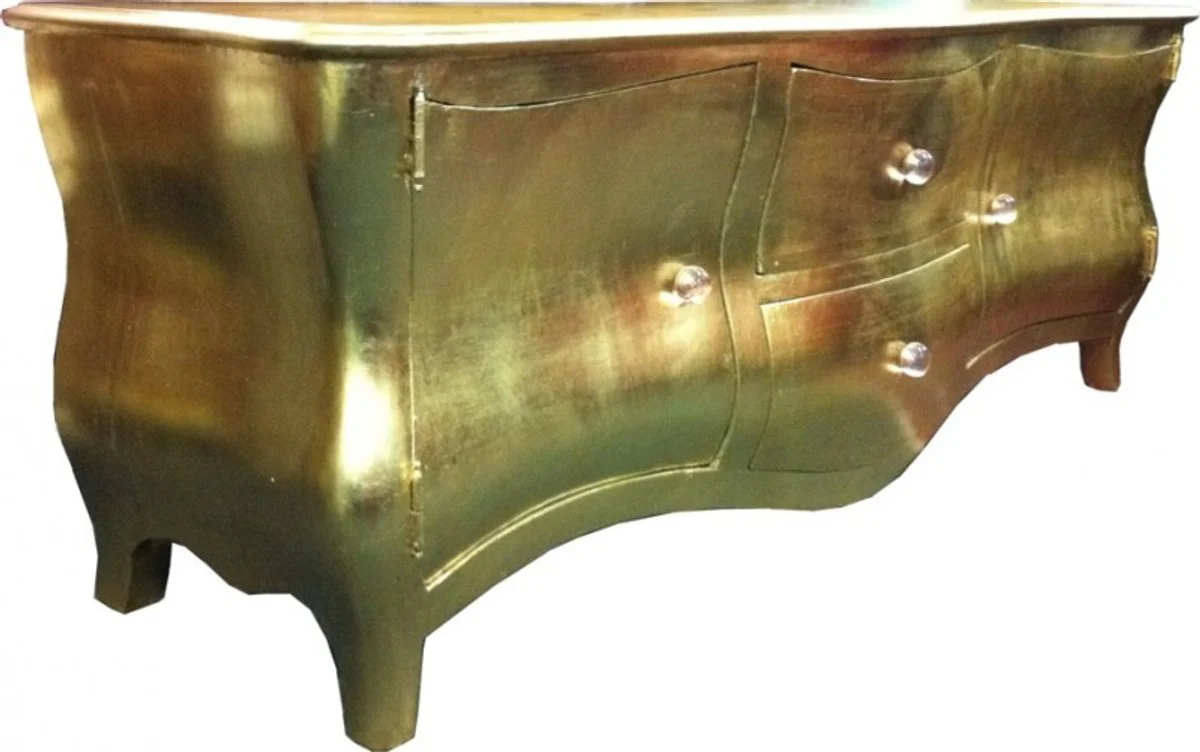 Lange Barock Kommode / Fernsehschrank / Sideboard Gold 170cm