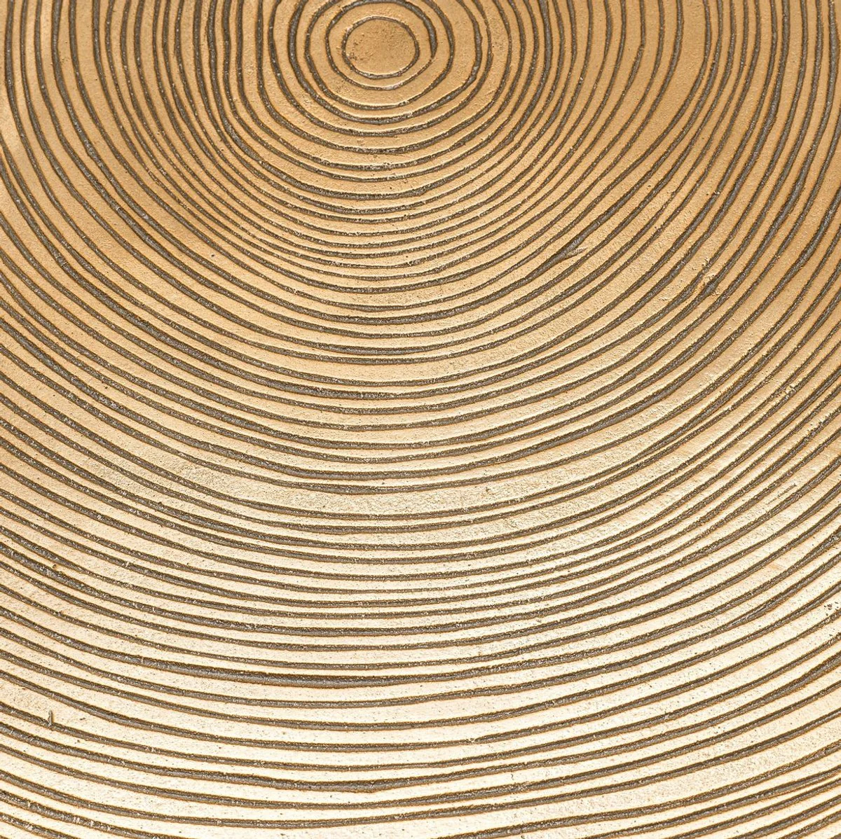 Luxus Beistelltisch Messingfarben / Schwarz Ø 63,5 x H. 50,5 cm - Luxuriöser Beistelltisch mit Tischplatte im Baumscheiben Design