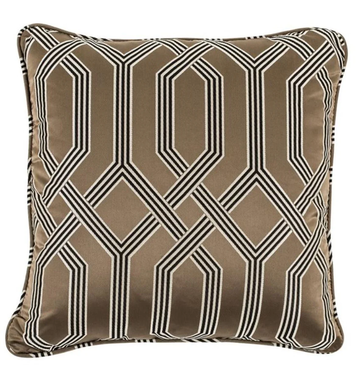 Deko Kissen / Zierkissen Braun 50 x 50 cm - Luxus Wohnzimmer Accessoires