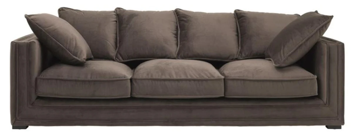 Luxus Designer 3er Sofa Braun - Luxus Hotel Möbel