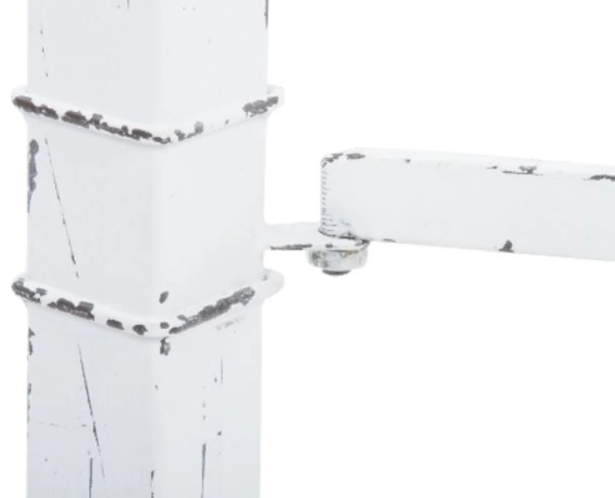 Landhausstil Esstisch Antik Weiß 120 x 60 x H. 80 cm - Kleiner Shabby Chic Esszimmertisch