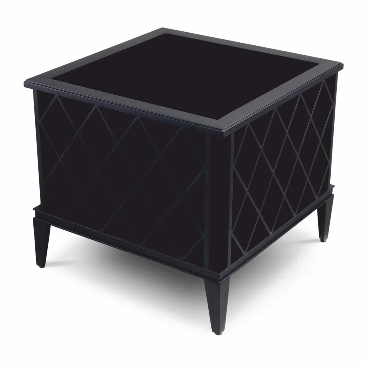 Luxus Blumentopf Schwarz 76 x 76 x H. 69 cm - Garten Deko