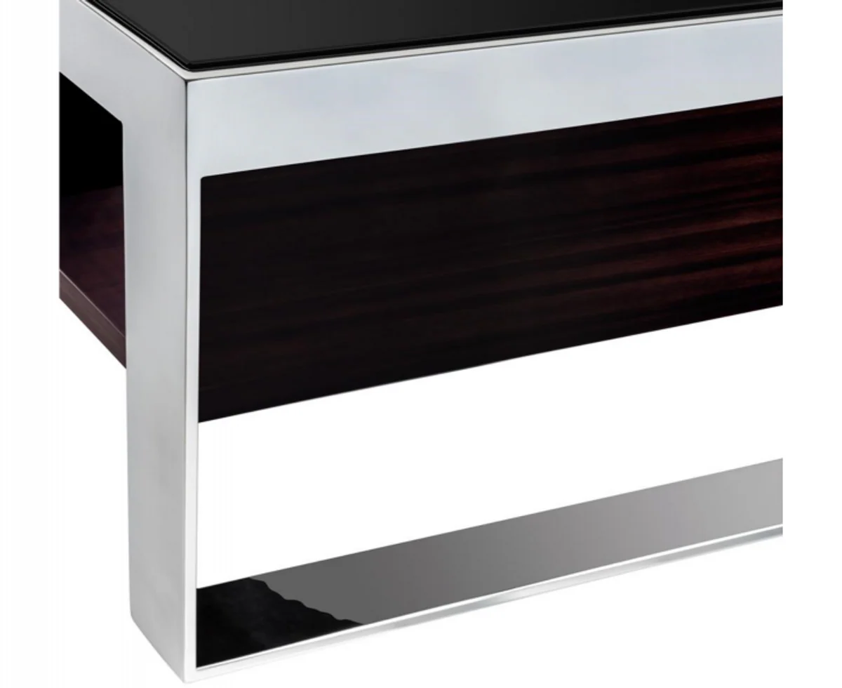 Art Deco Luxus Couchtisch Ebenholz 140 x 80 x H. 35 cm - Wohnzimmer Salon Tisch - Luxus Möbel