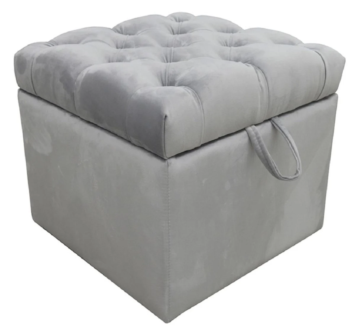 Luxus Chesterfield Truhe mit Sitzfläche 50 x 50 x H. 48 cm - Verschiedene Farben - Gepolsterter klappbarer Hocker - Hocker Truhe - Luxus Qualität
