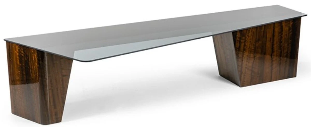 Luxus Couchtisch Set Braun - 2 Rechteckige Wohnzimmertische - Luxus Wohnzimmer Möbel