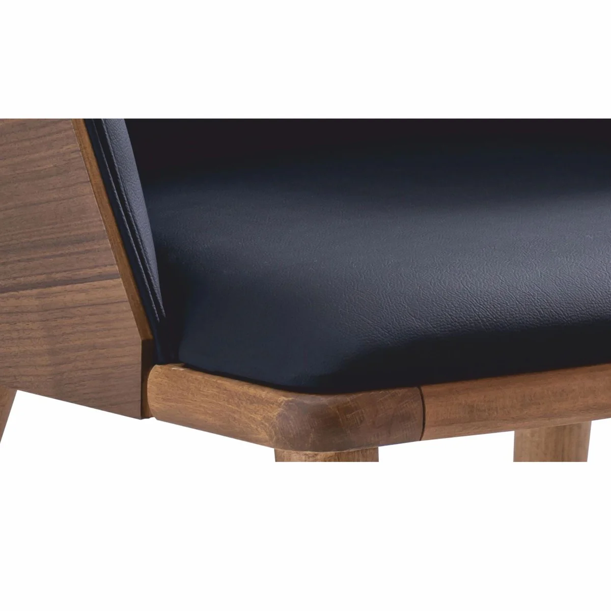 Luxus Kunstleder Esszimmer Stuhl mit Armlehnen Blau / Braun - Esszimmer Möbel