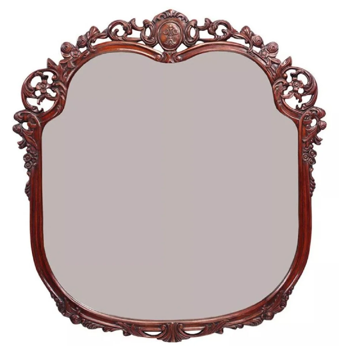 Luxus Barock Spiegel Braun - Prunkvoller Wandspiegel im Barockstil - Antik Stil Garderoben Spiegel - Wohnzimmer Spiegel - Barock Deko Accessoires - Barock Möbel