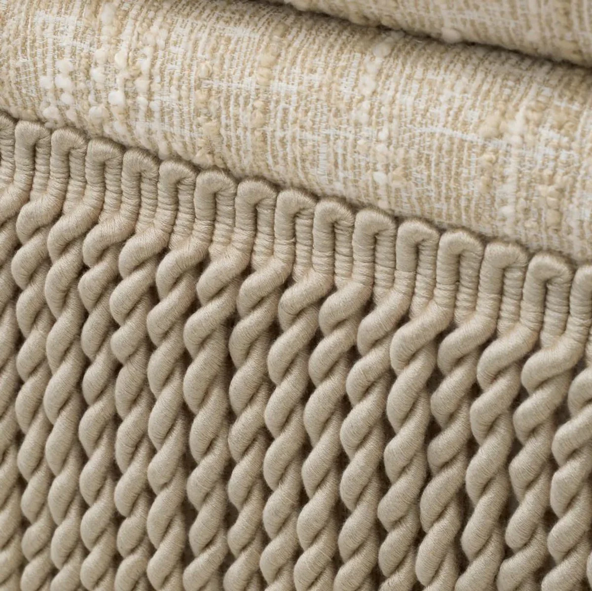 Luxus Hocker Creme 53 x 53 x H. 47 cm - Wohnzimmer & Hotel Sitzhocker