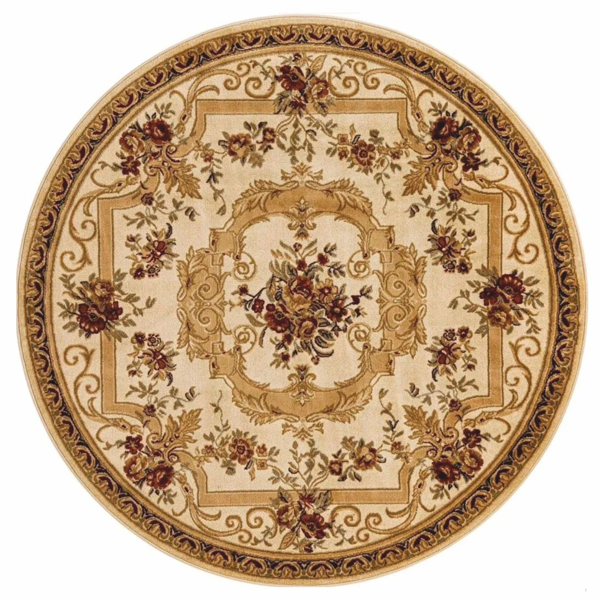 Luxus Barock Wohnzimmer Teppich Creme / Beige - Verschiedene Größen