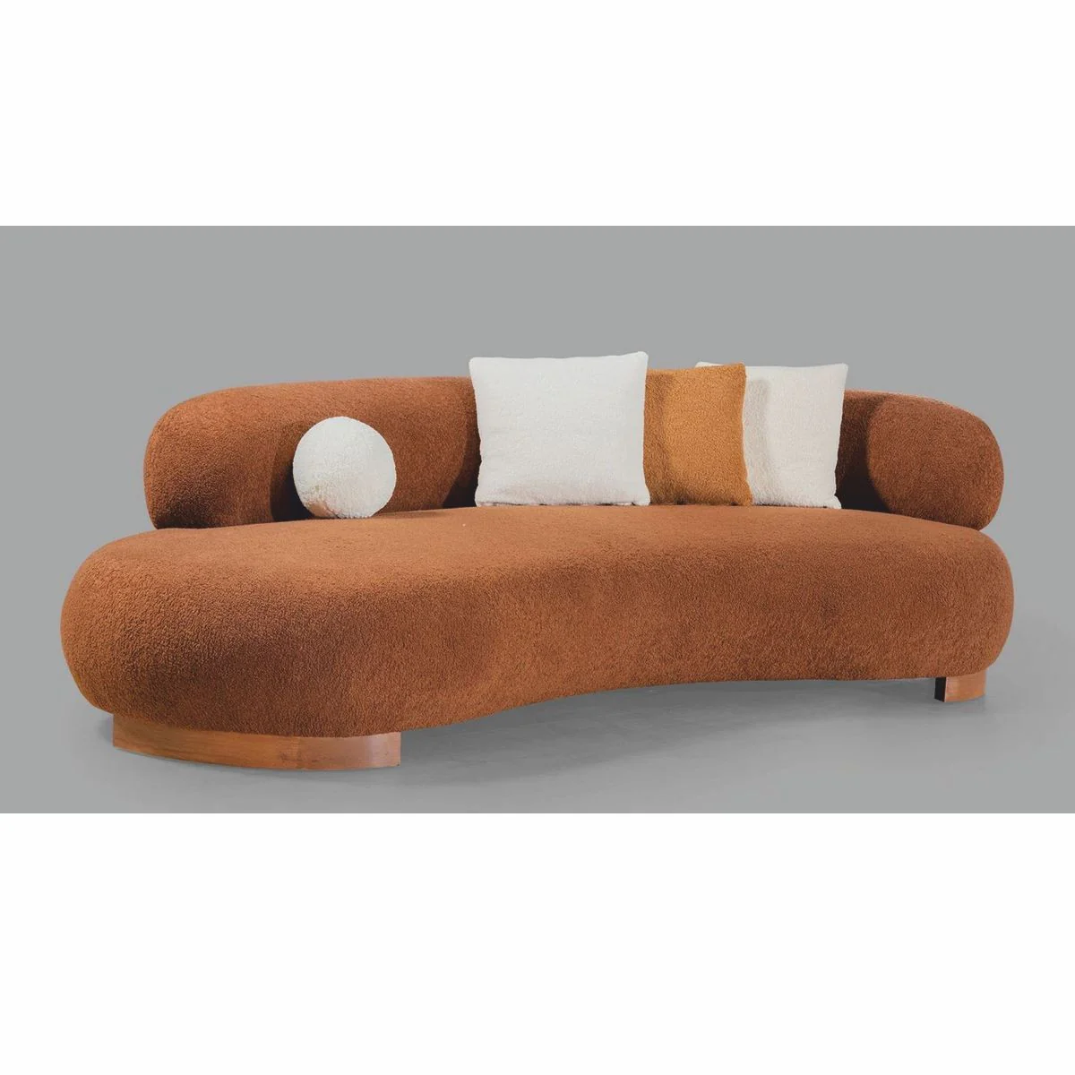 Luxus Sofa Braun 255 cm - Wohnzimmer & Hotel Möbel