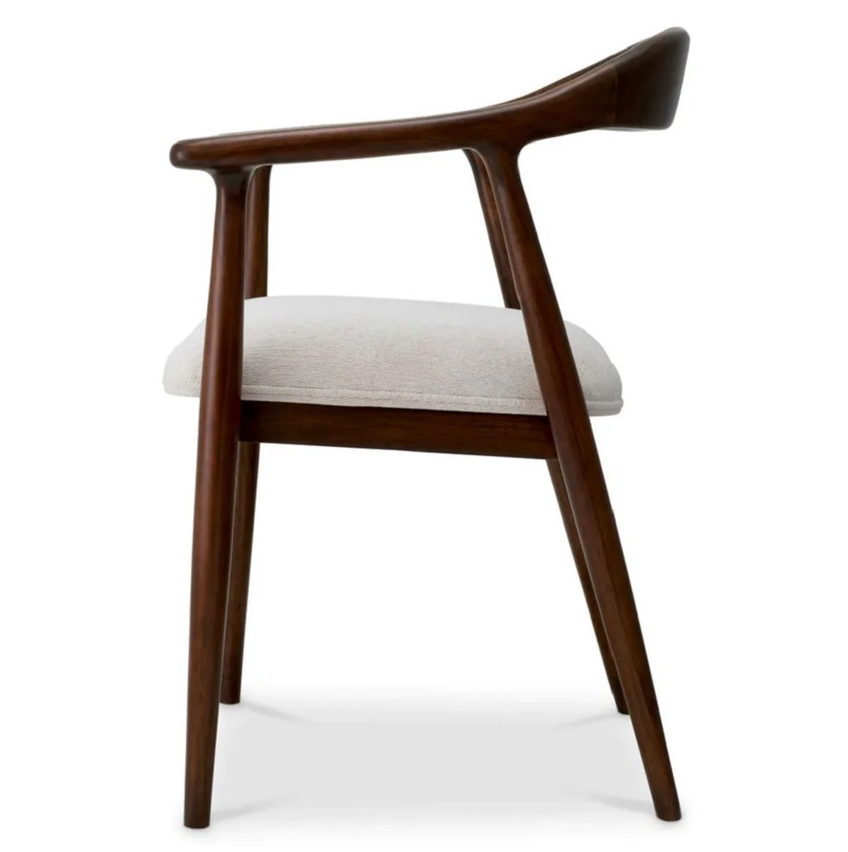 Luxus Esszimmer Stuhl mit Armlehnen Braun / Creme - Restaurant Möbel