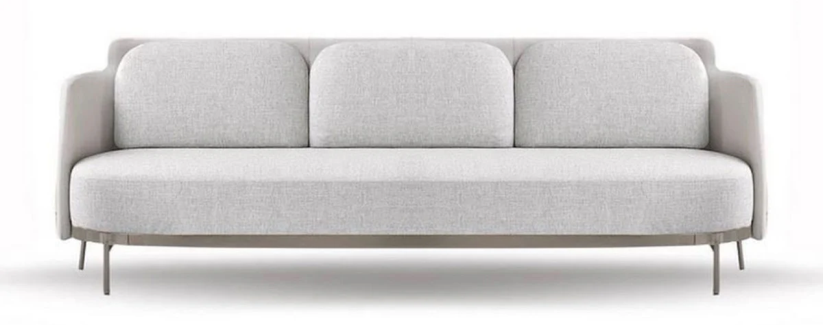 Luxus 3er Sofa Grau / Bronze 220 cm - Wohnzimmer & Hotel Möbel